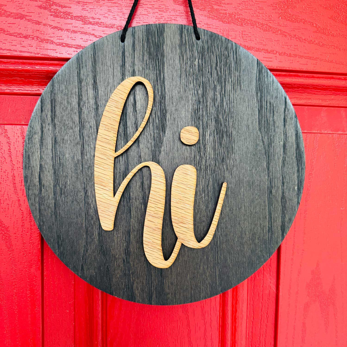 Layered Hi Door Hanger Round Front Door Sign - Glowforge