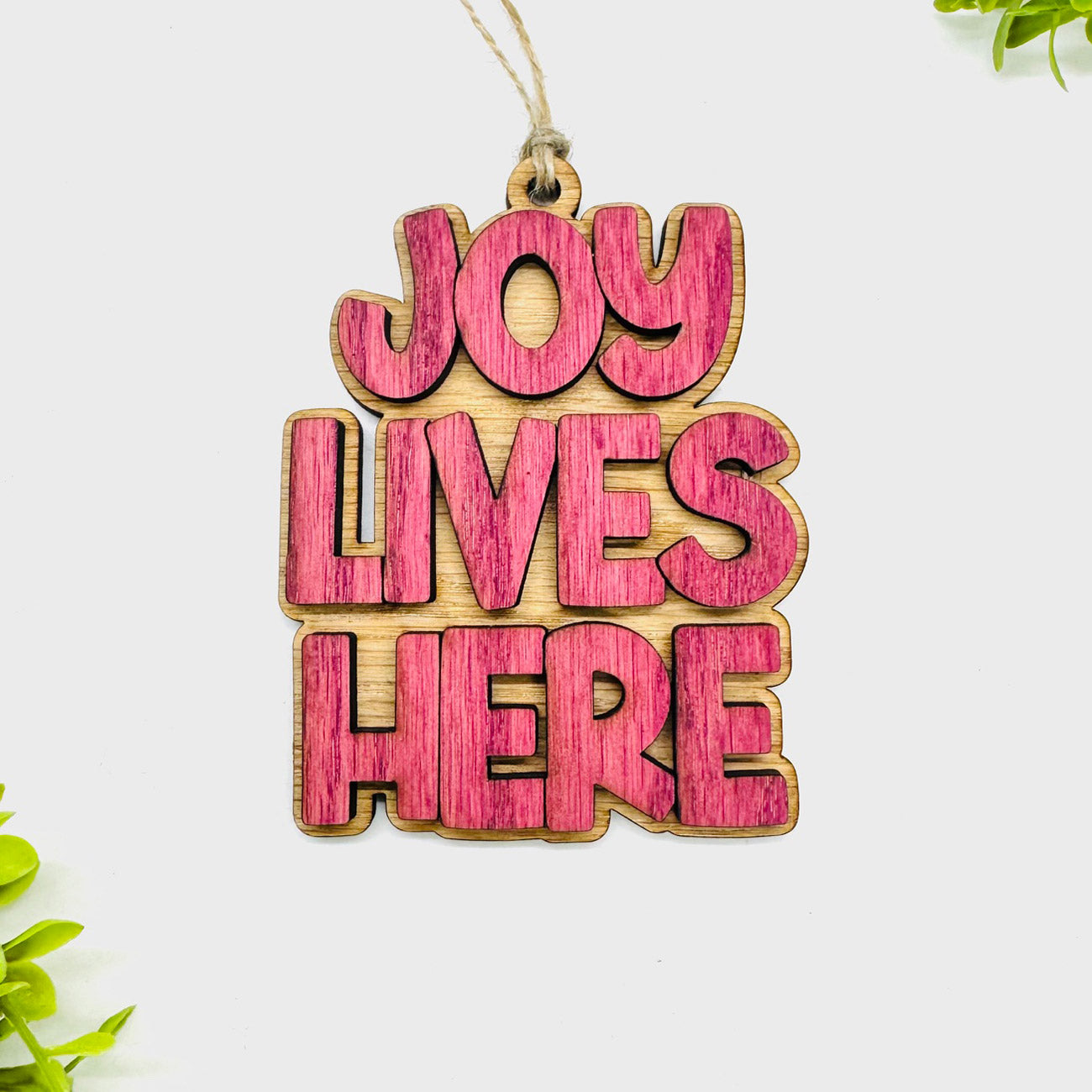 Layered JOY LIVES HERE Charm - Glowforge