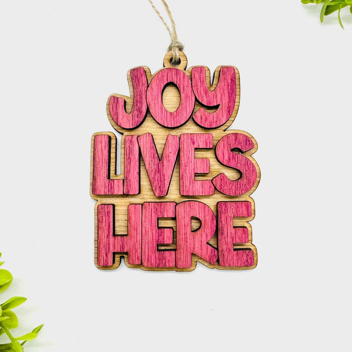 Layered JOY LIVES HERE Charm - Glowforge