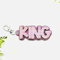 Layered KING Word Keychain - Glowforge