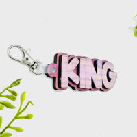Layered KING Word Keychain - Glowforge