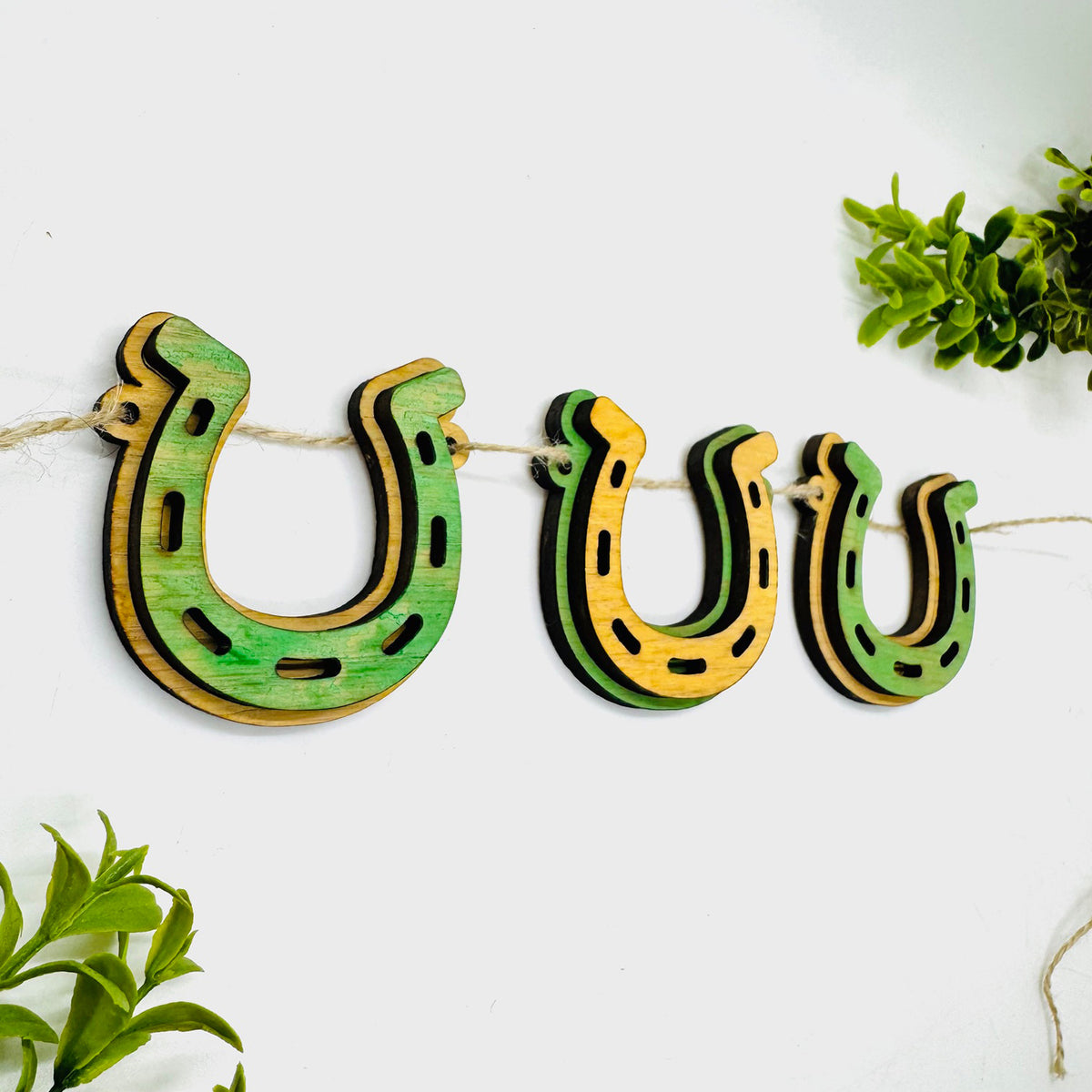 Layered Lucky Horse Shoe St. Patrick’s Day Garland - Glowforge