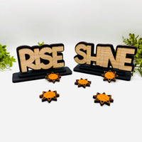 Layered Rise + Shine Table Signs (Set of 2) - Glowforge