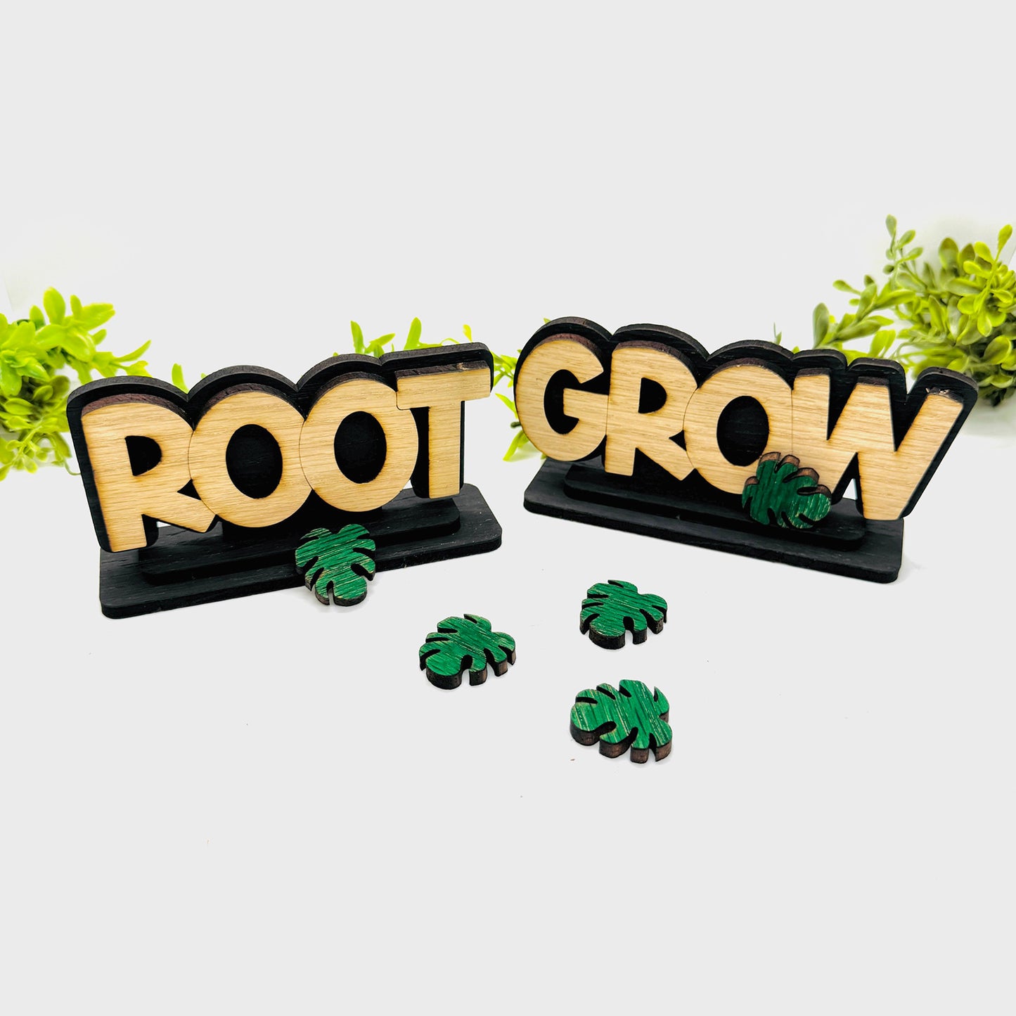 Layered Root + Grow Table Signs (Set of 2) - Glowforge
