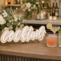 Layered Script Cocktails Bar Sign - Glowforge