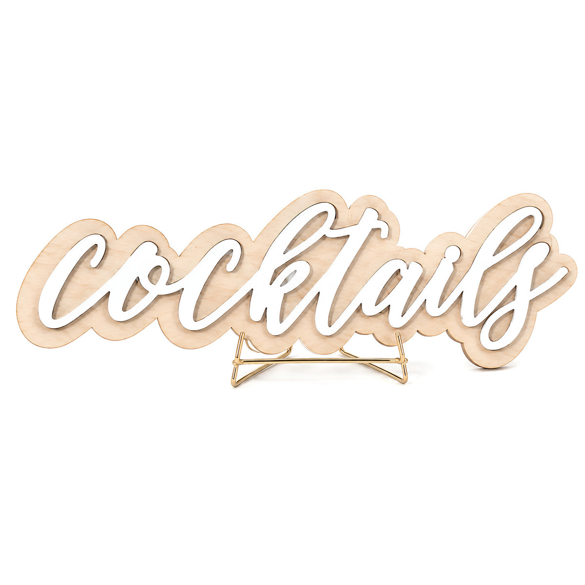 Layered Script Cocktails Bar Sign - Glowforge