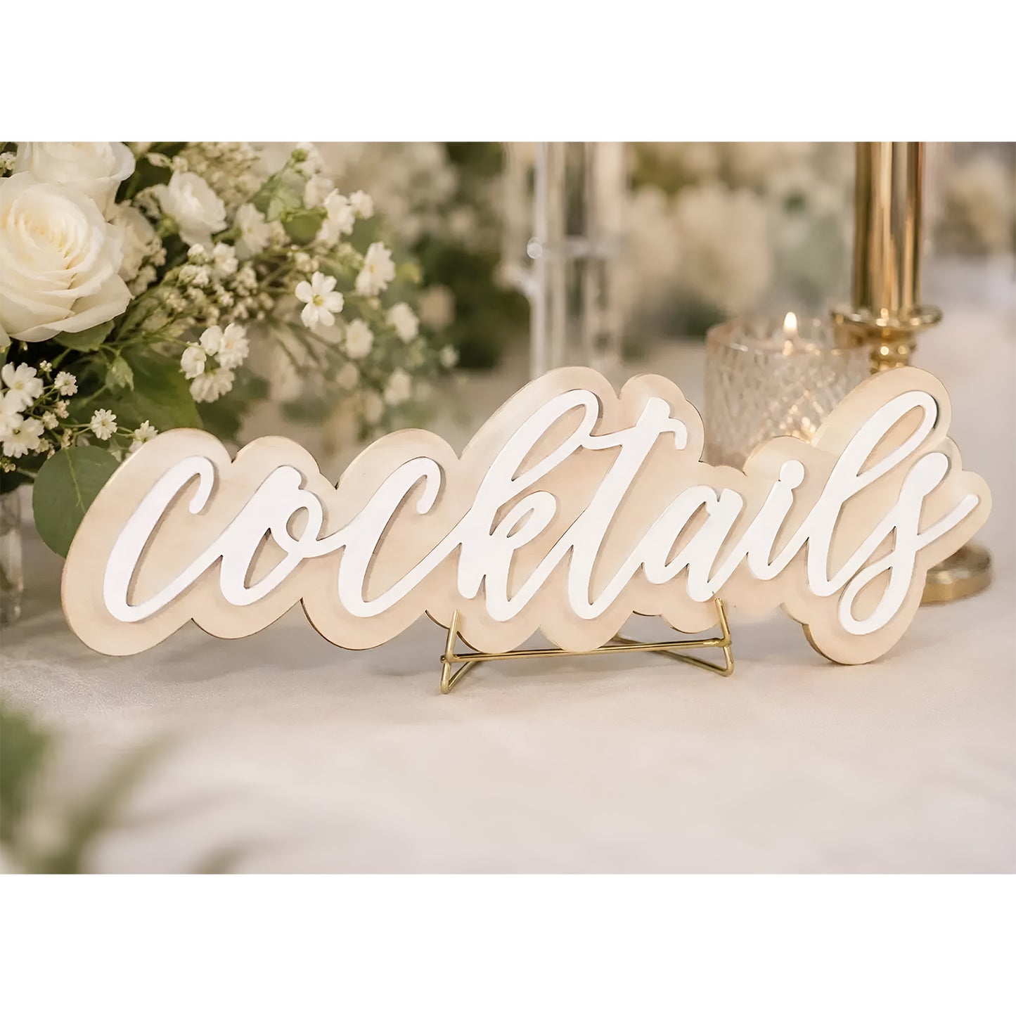 Layered Script Cocktails Bar Sign - Glowforge