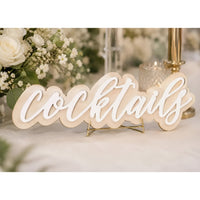 Layered Script Cocktails Bar Sign - Glowforge