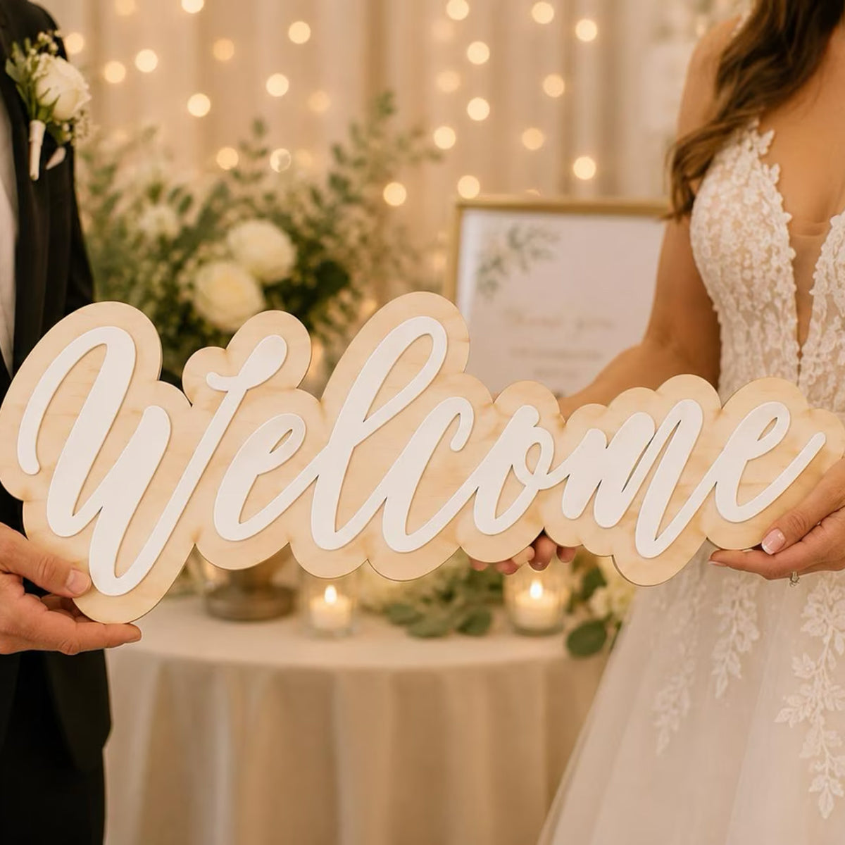 Layered Script Welcome Sign - Glowforge