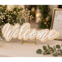 Layered Script Welcome Sign - Glowforge