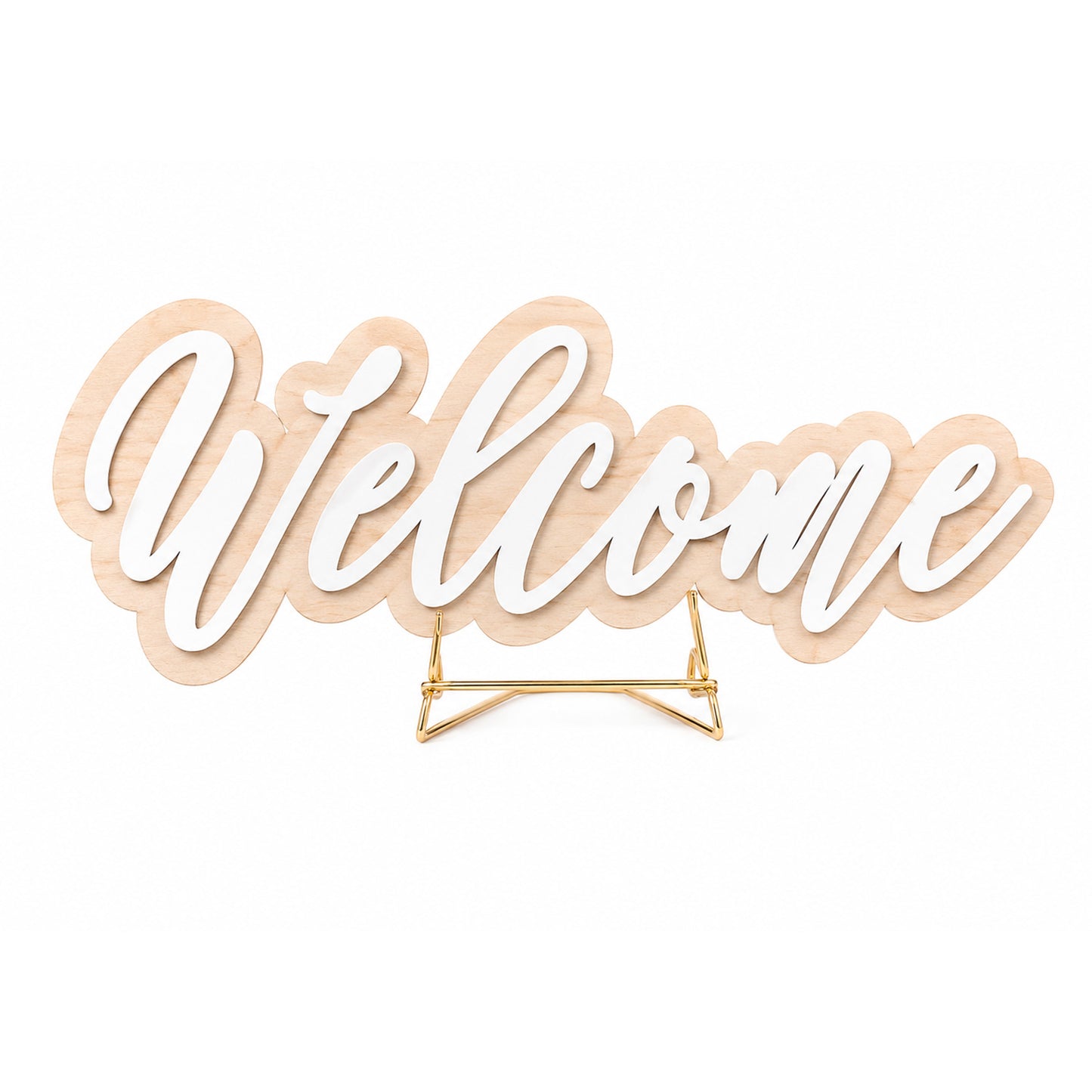 Layered Script Welcome Sign - Glowforge