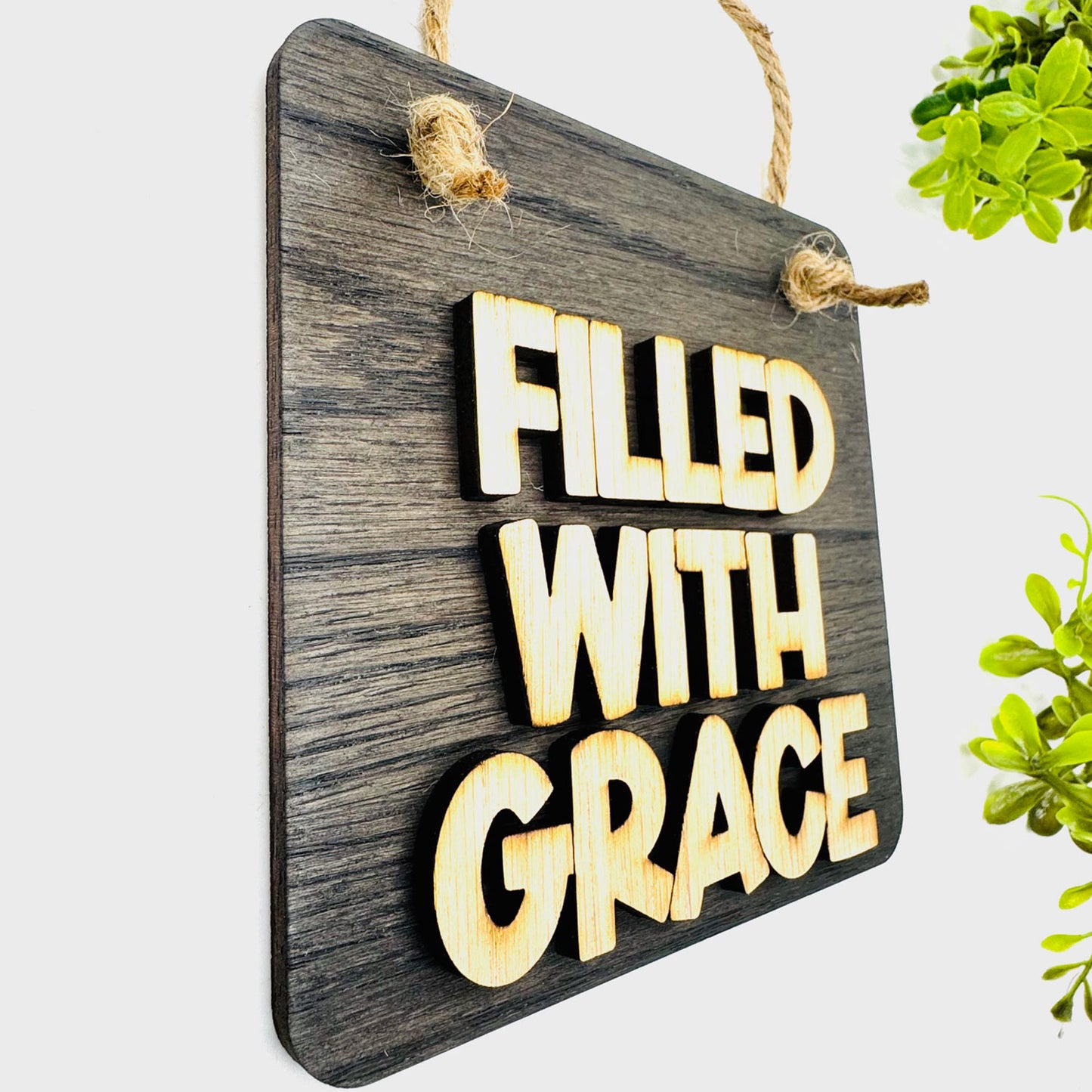 Layered Sign FILLED WITH GRACE - Glowforge