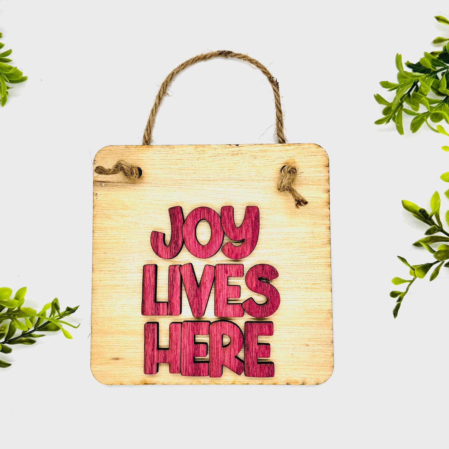 Layered Sign JOY LIVES HERE - Glowforge