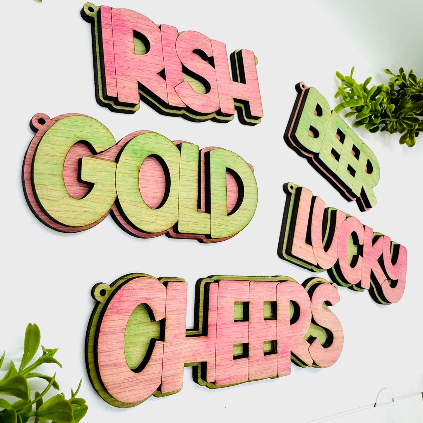 Layered St. Patrick’s Day Words (Set of 5) - Glowforge