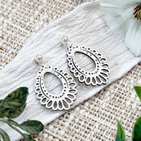 Layered Teardrop Lace Earrings