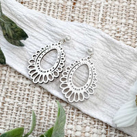Layered Teardrop Lace Earrings - Glowforge