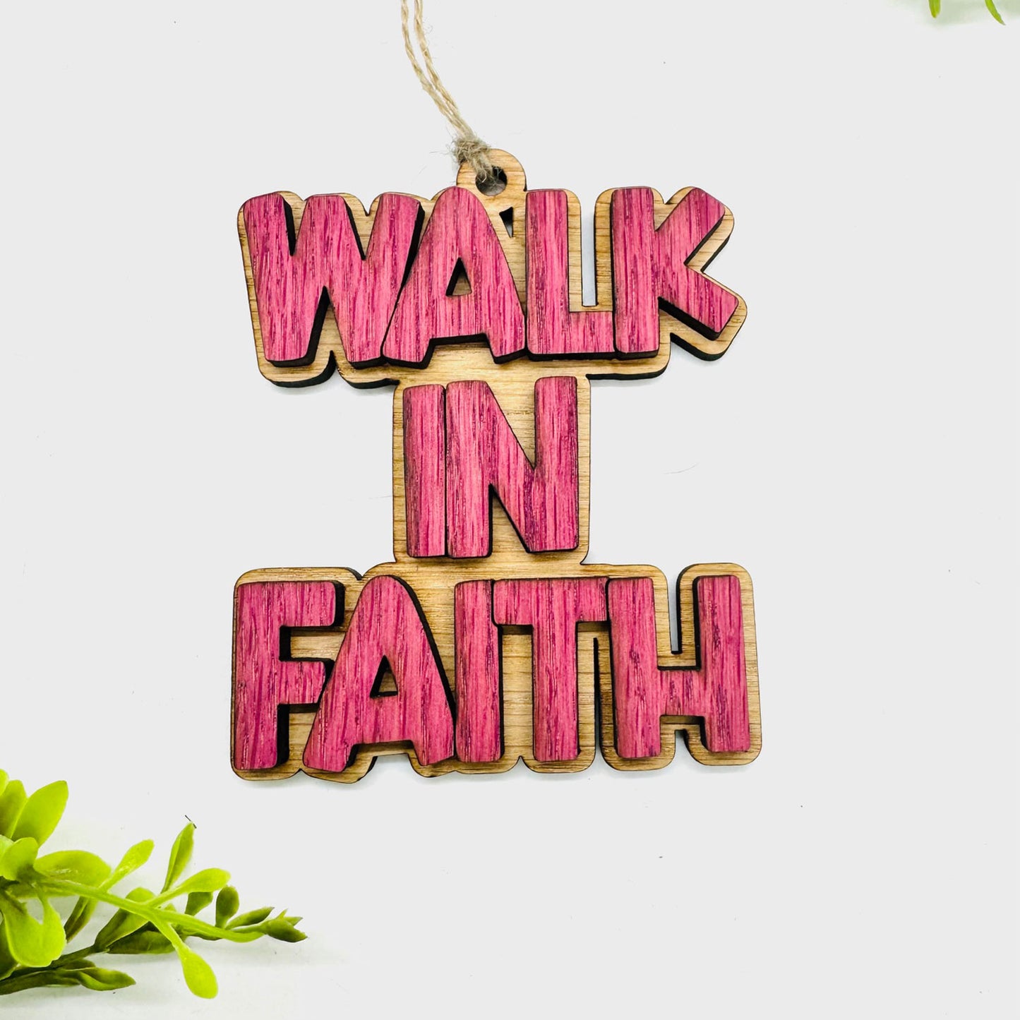 Layered WALK IN FAITH Charm - Glowforge
