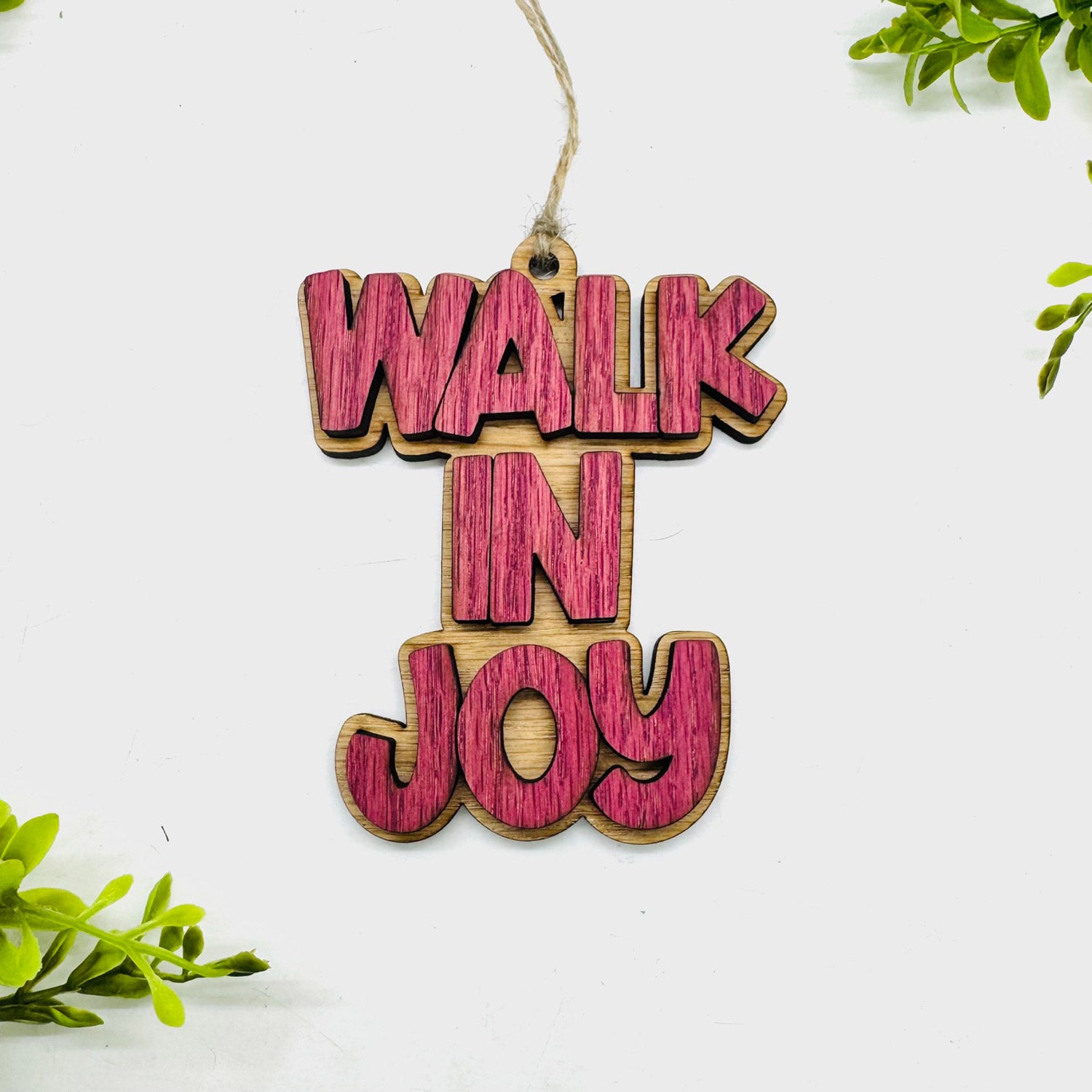 Layered WALK IN JOY Charm – Glowforge Shop