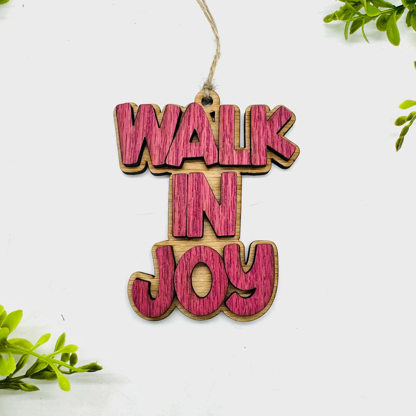 Layered WALK IN JOY Charm - Glowforge