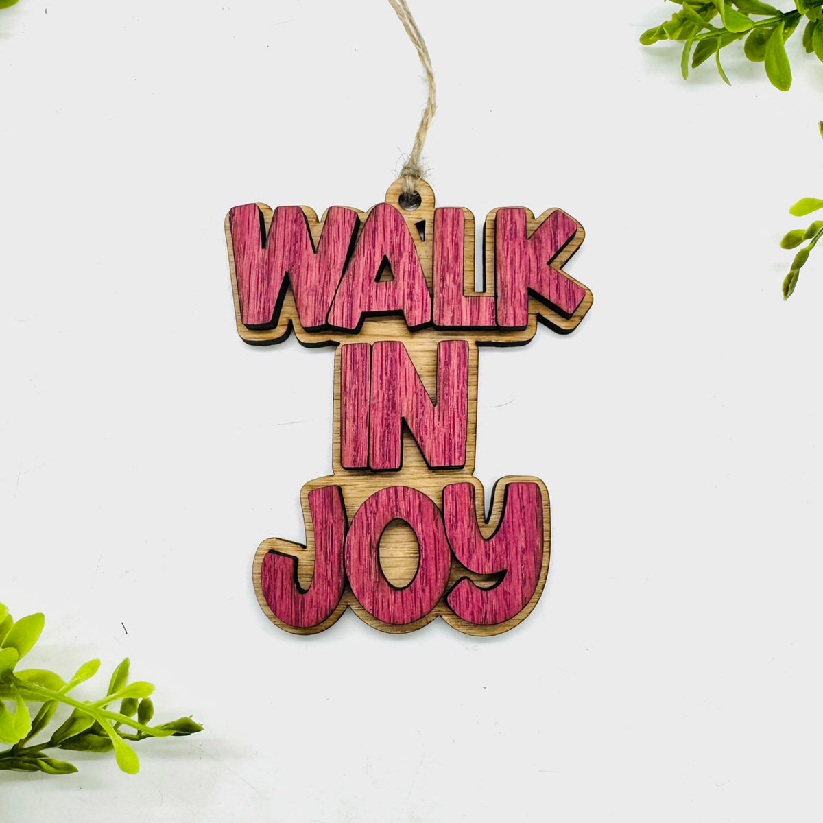 Layered WALK IN JOY Charm - Glowforge