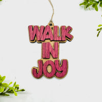 Layered WALK IN JOY Charm - Glowforge