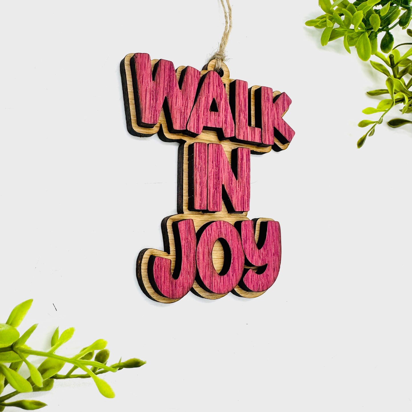Layered WALK IN JOY Charm - Glowforge