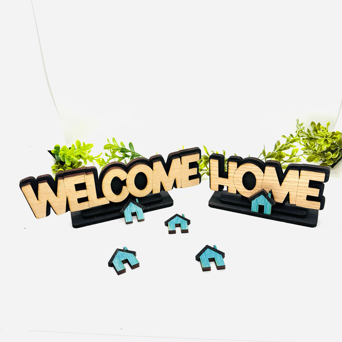 Layered Welcome + Home Table Signs (Set of 2) - Glowforge
