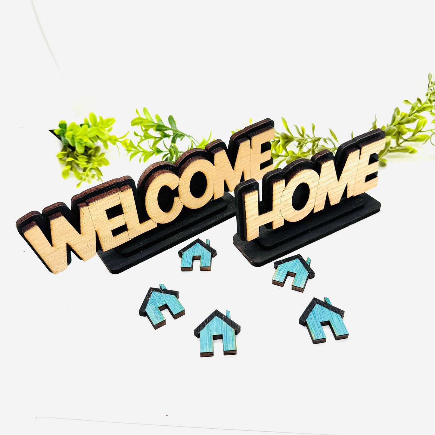 Layered Welcome + Home Table Signs (Set of 2) - Glowforge