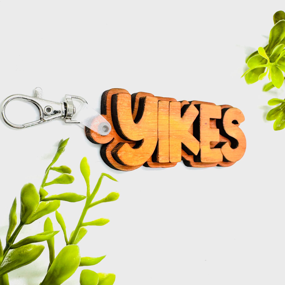 Layered YIKES Word Keychain - Glowforge