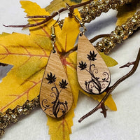 Leaf Filigree Teardrop Jewelry Set - Glowforge