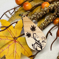 Leaf Filigree Teardrop Jewelry Set - Glowforge