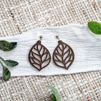 Leaf Teardrop Earrings with Nature-Inspired Cutouts