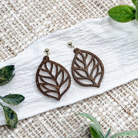Leaf Teardrop Earrings with Nature-Inspired Cutouts