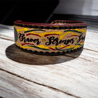Leather and Aluminum Cuff Bracelet (Set of 2) - Glowforge