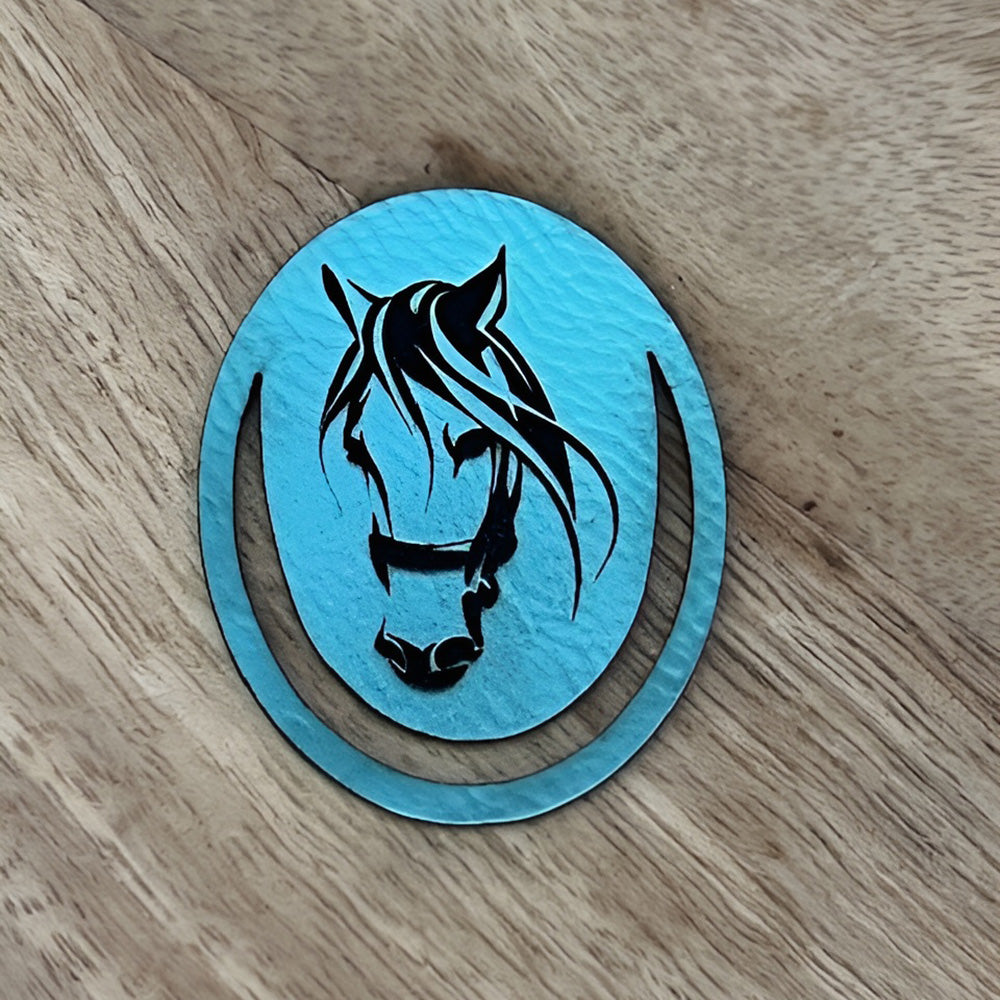 Leather Horse Paperclip/Bookmark (Set of 2) - Glowforge