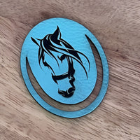 Leather Horse Paperclip/Bookmark (Set of 2) - Glowforge