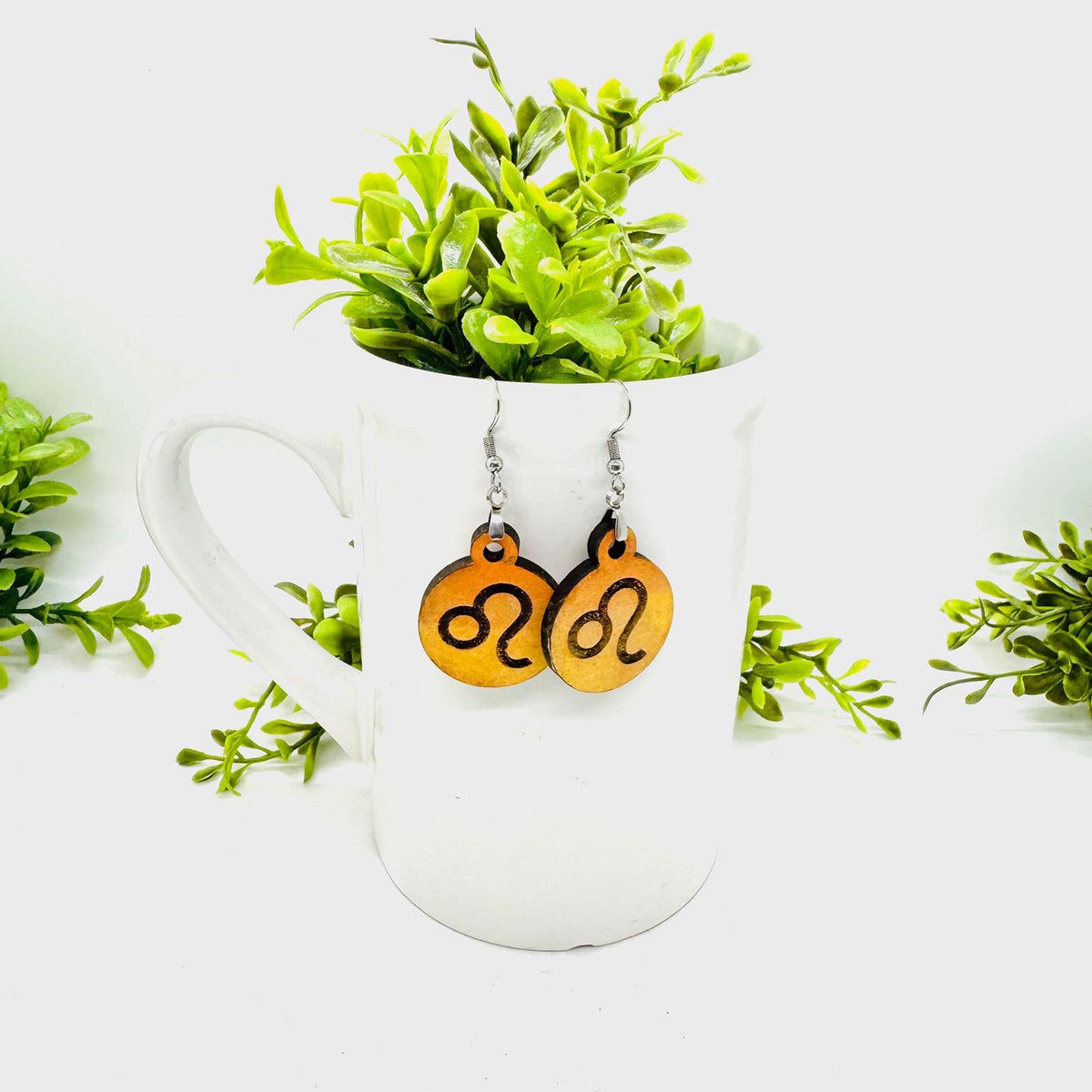 Leo Zodiac Astrology Dangle Earrings - Glowforge