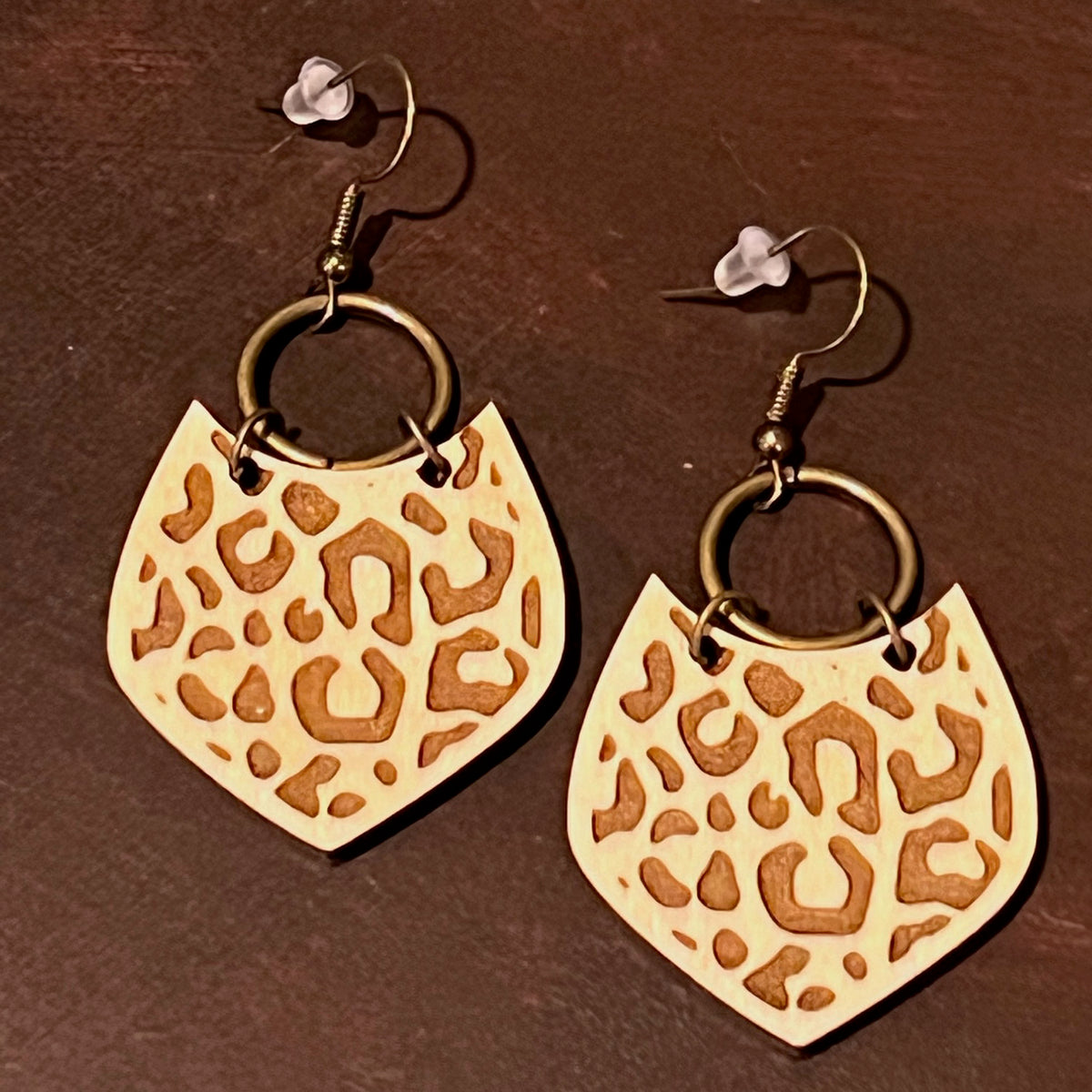 thumbnail image 2 of Tibetan Silver Dangle Earrings - Leopard Animal Lover Big Cat - Lytham Craft Co UK 2 of 5