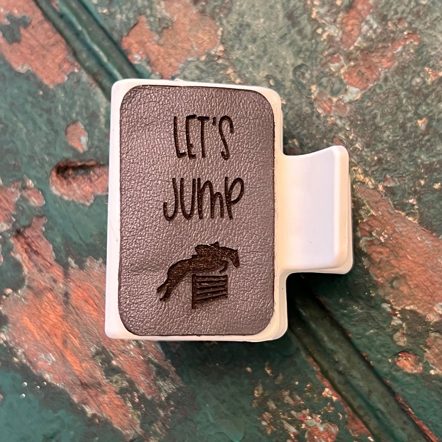 Let's Jump Equestrian Small Hair Clip - Glowforge
