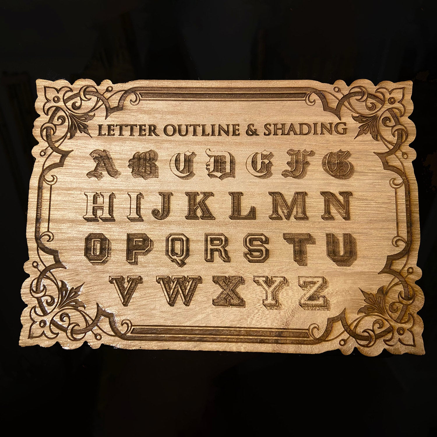Letter Outline Chart Sign – Glowforge Shop