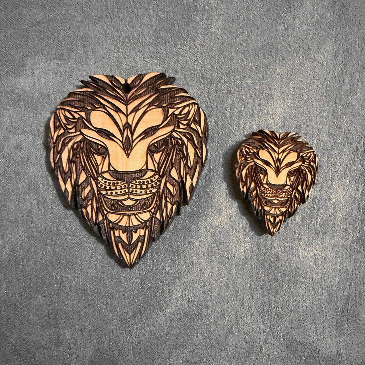 Lion Head Guitar Pick & Charm - Glowforge