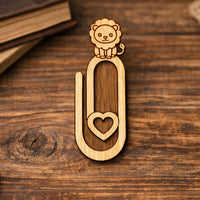 Lion Paperclip Bookmark - Glowforge
