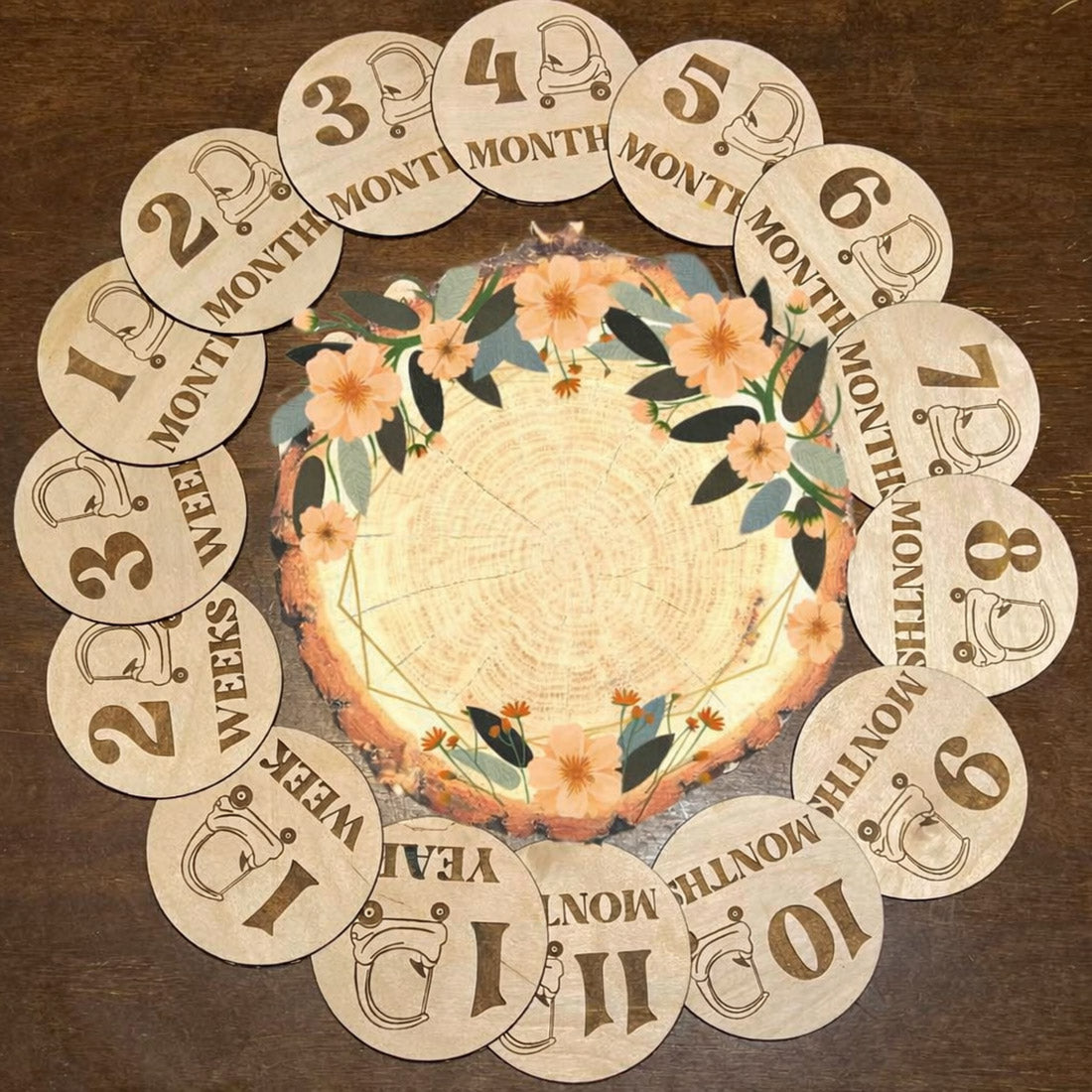 Little Tykes Car Baby Milestone Markers (Set of 15) - Glowforge