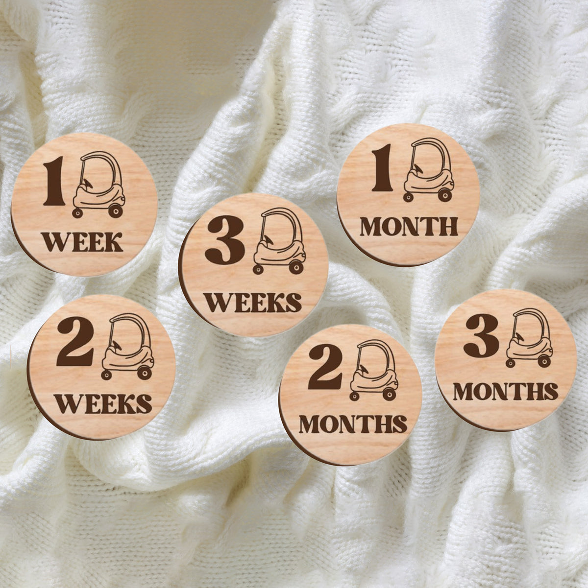Little Tykes Car Baby Milestone Markers (Set of 15) - Glowforge