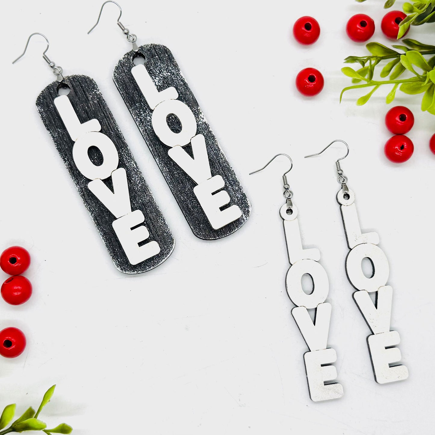 Love Christmas Earrings (Set of 2) - Glowforge