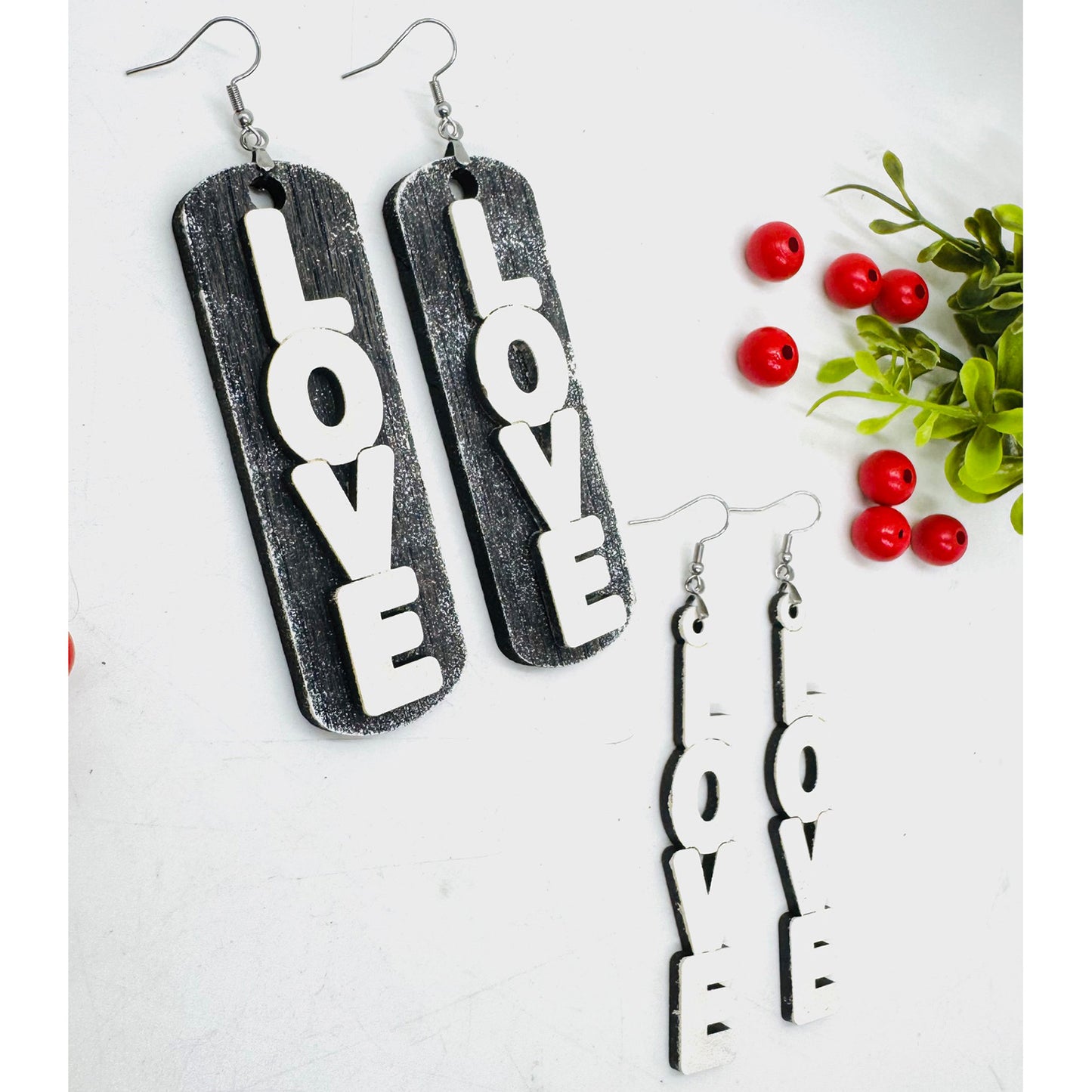 Love Christmas Earrings (Set of 2) - Glowforge