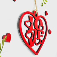 LOVE Heart 2-Layer Car Charm - Glowforge