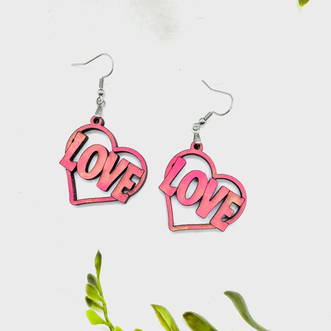 Love Heart Earrings - Glowforge