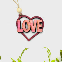 Love Heart Layered Car Charm - Glowforge