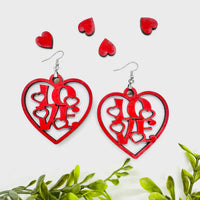 LOVE Heart Layered Earrings for Valentine’s Day #2 - Glowforge